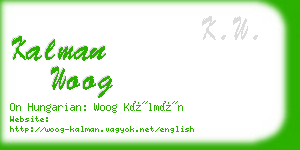 kalman woog business card